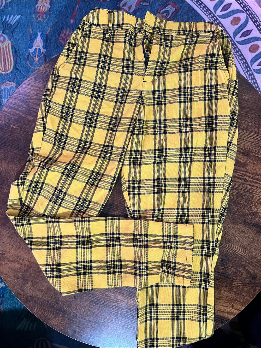 Hot Topic Yellow Plaid Pants - Classic Casual Trousers